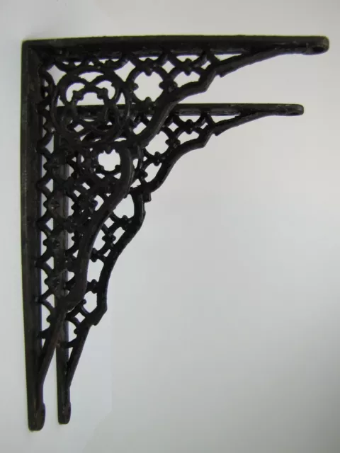 Old Cast Iron Architectural Pair Brackets Decorative Arts Hardware Elements