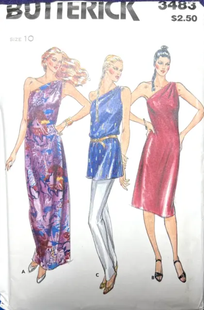 Vintage Butterick 3483 Size 10 Misses' Dress & Tunic Sewing Pattern UNCUT