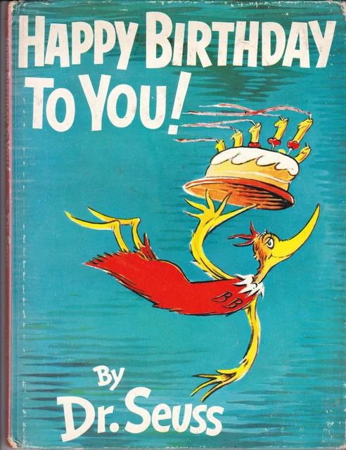 HAPPY BIRTHDAY TO You By Dr Seuss Early Edition 1959 HC No Dust happy-birthday-to-you-by-dr-seuss-early-edition-1959-hc-no-dust