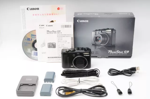 [NEAR MINT in BOX] Canon PowerShot G9 12.1MP Digital Compact Camera Black JAPAN