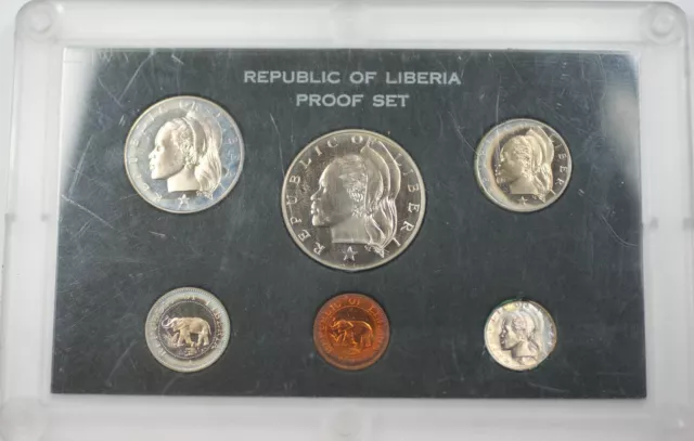 1968 Republic of Liberia Proof Set No box or COA