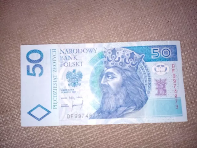 Poland 50 Zloyich Zloty Banknote