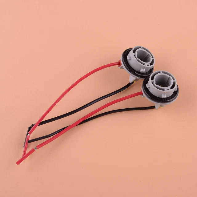 2pcs 1156 Car Rear Turn Signal Pigtail Wire Female Bulb Socket Plug