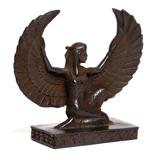 ANCIENT EGYPTIAN ANTIQUE ISIS Winged Goddess EGYPT Statue Carved Stone