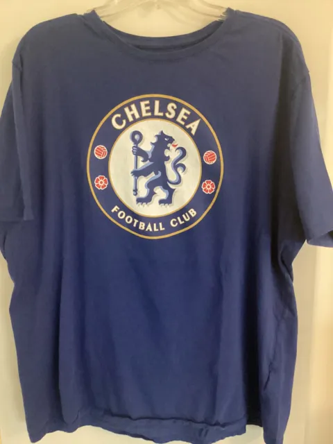 NIKE Chelsea Football Shirt Mens Size 2XL Blue Athletic Cut Club Crest Soccer