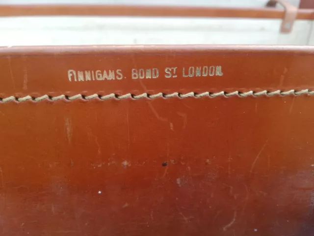 Vintage leather suitcase Finnigans Bond Street London 2