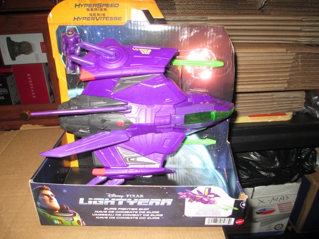 Mattel Disney Pixar Toy Story Buzz Lightyear Zurg Fighter Ship Hyperspeed, New