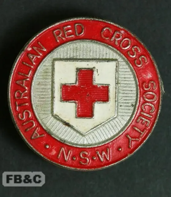 WW2 Australian Red Cross Society NSW Badge - Wartime Materials