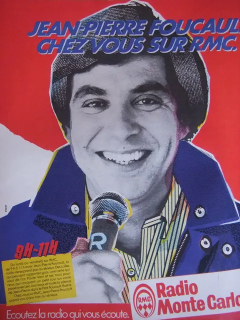 1983 Rmc Radio Monte Carlo Press Advertisement With Jean-Pierre Foucault