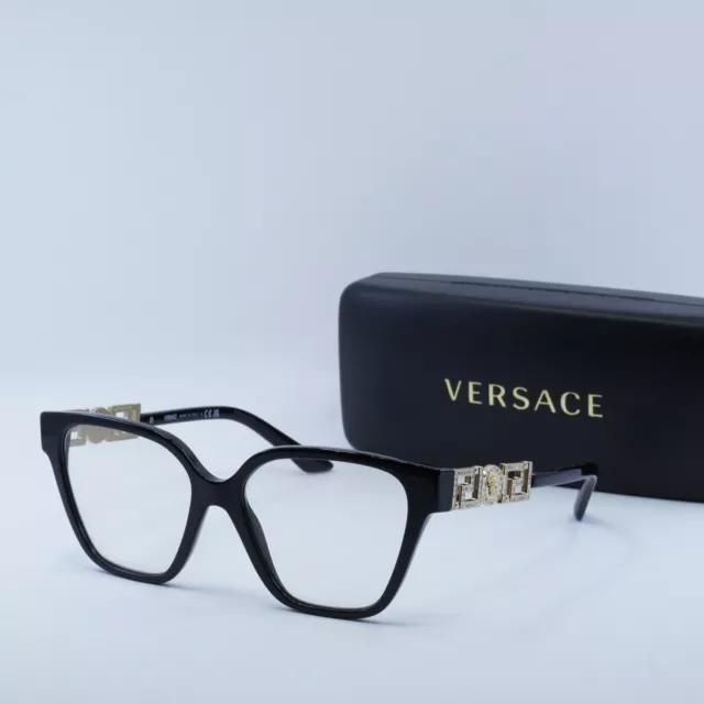 NEW VERSACE VE3358B GB1 Black 54mm Eyeglasses