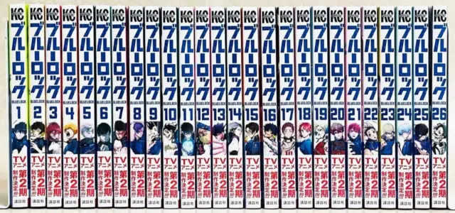 BLUE LOCK vol. 1-26 + Nagi 1-2 Set latest volume Comics manga Japanese  version