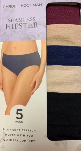 CAROLE HOCHMAN Ladies Seamless Brief Underwear Assorted 5 Pack - VARIETY  NWT