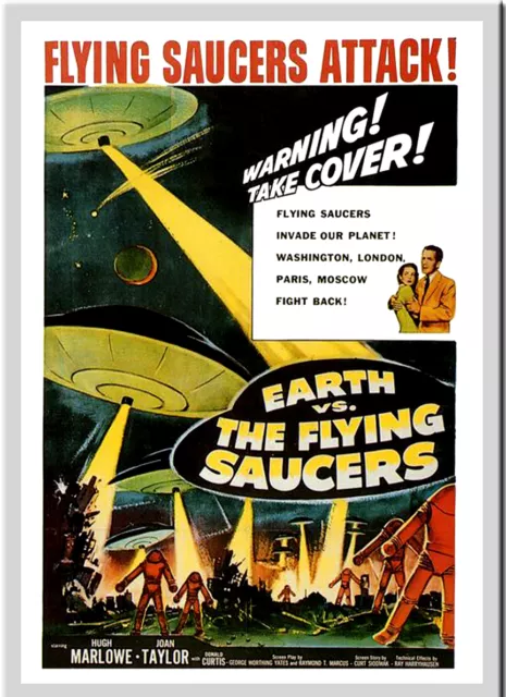 A3 - Earth vs Flying Saucers Movie Cinema Film wall Home Posters Retro Art #10