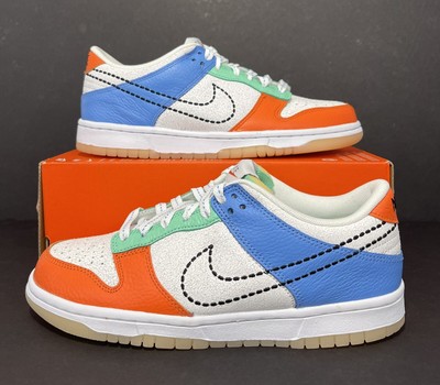 NIKE DUNK LOW (GS) White Safety Orange Sneakers DX3363-100 Youth Size 6.5Y Â£87.25 - PicClick UK