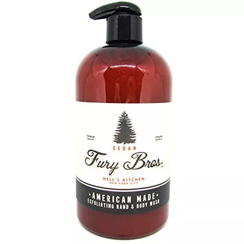 Fury Bros. Luxury Black Series Exfoliating Hand & Body Wash for Men | Made in...