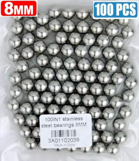 100 x 8mm Stainless Steel Bearing Ball Replacement Parts Bike Bicycle Cycling
