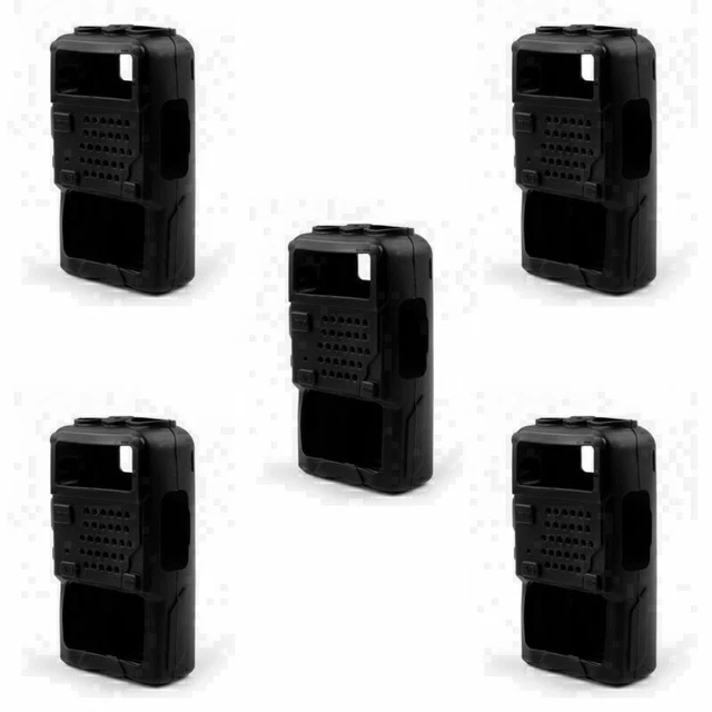 5x Rubber Soft Handheld Case Holster Fit BaoFeng UV-5R/5RA/5RE Plus Radio BK US