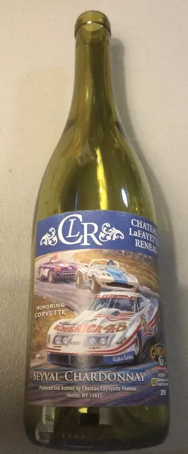 Empty 750 ml WatkinsGlenn Grand Prix Wine Bottle Honoring Corvette CLR