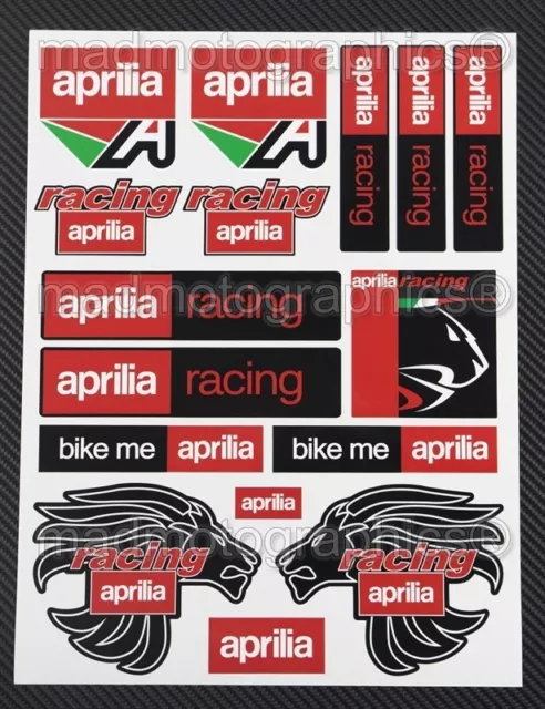 Decalcomanie moto per Aprilia Racing adesivi set RSV RSV4 tuono RS SR50 shiver