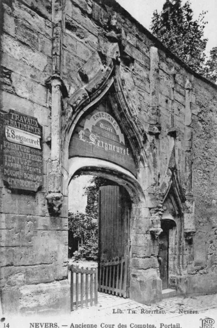 *5561 cpa 58 Nevers - ancienne Cour des Comptes, portail