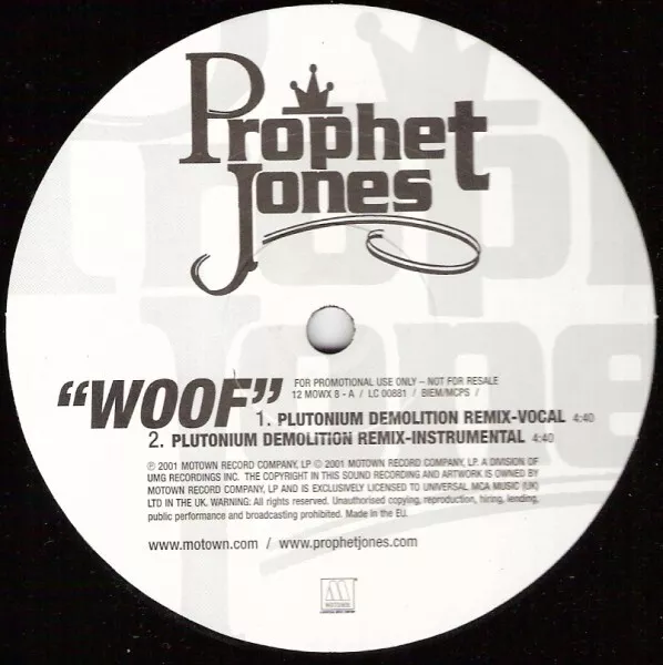 Prophet Jones - Woof (12", Promo)