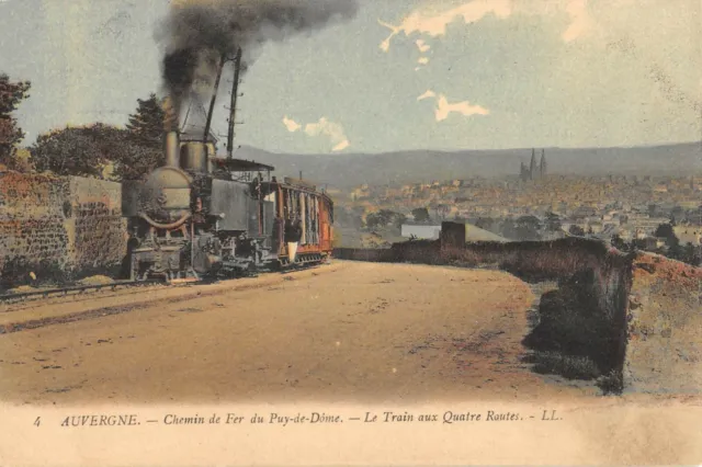 Cpa 63 Chemin De Fer Du Puy De Dome Le Train Au Four Routes