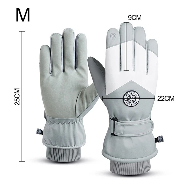 Gants D'Hiver Femme - Polaire Thermique, Écran Tactile, Poignets Élastiques - Pour Ski, Rando, Ville