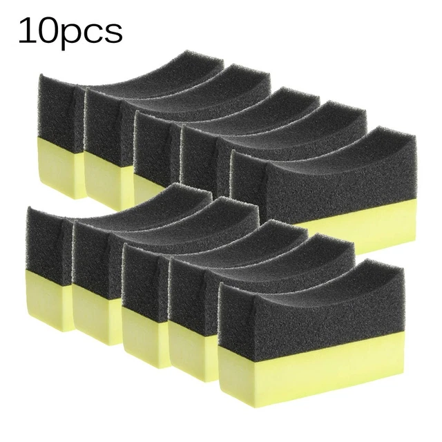 10x Car Multi-purpose Tyre Tire Dressing Applicator Curved Foam Brush Sponge Pad