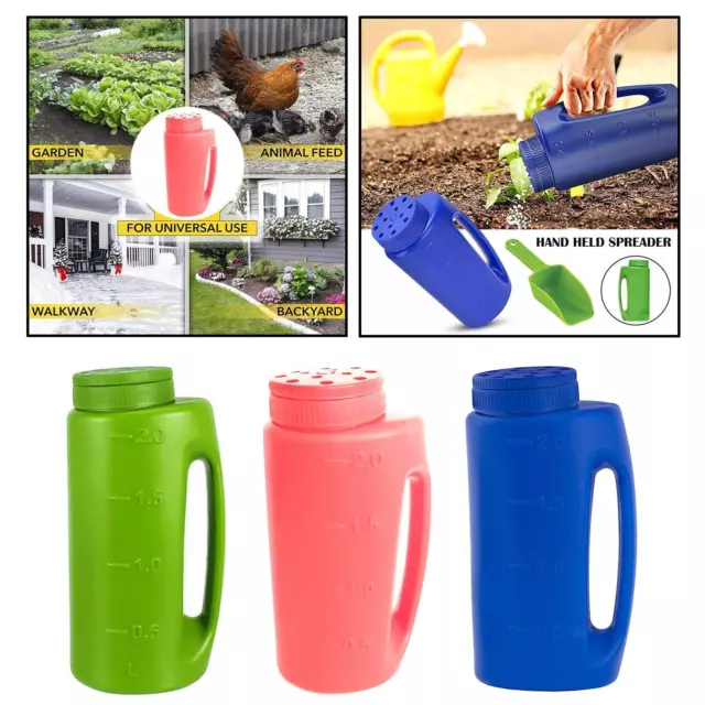 Seed Fertilizer Spreader Planting Seeding Bottle Watering Can Ice Melt Lawn