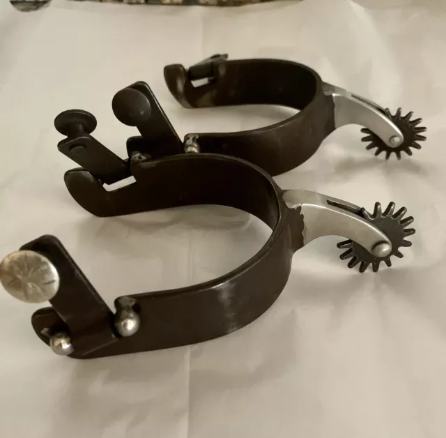Western Antique Rock Grinder Spurs - Mens