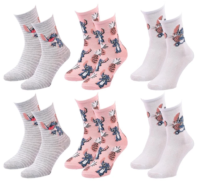 Pack De Chaussettes LILO ET STITCH Pour Fille - Taille 27/30 EU - 100% Coton
