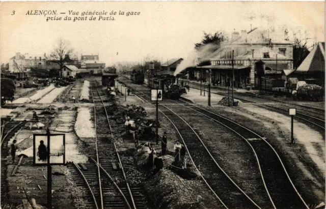 CPA AK Alencon - General view of the station taken from the bridge of Paris (259333)