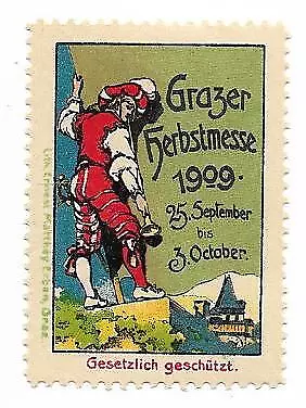 Y21344/ Reklamemarke Grazer Herbstmesse 1909 Litho