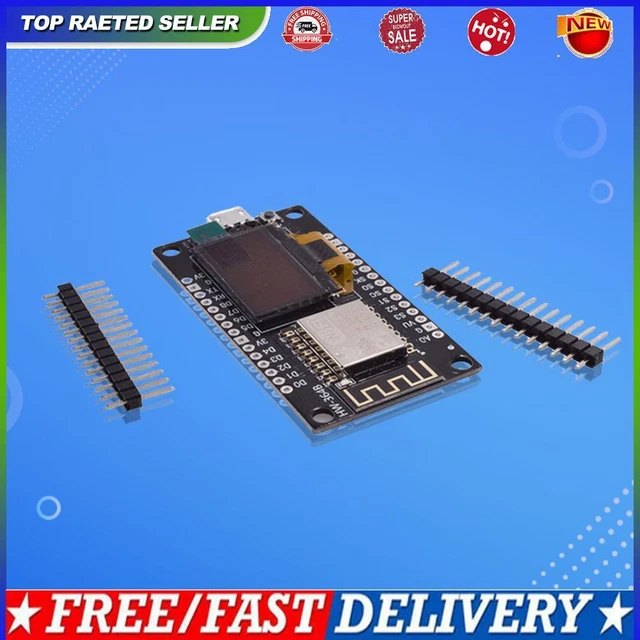 NODEMCU ESP8266 DEVELOPMENT Boards 0.96 Inch OLED Display ESP-12E WiFi ...