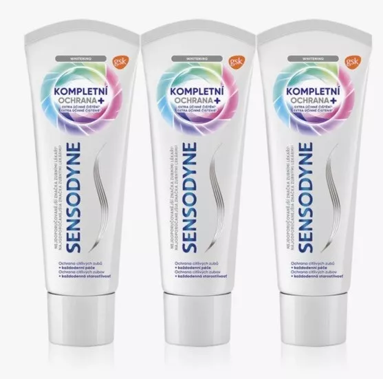 lot de 3 Dentifrices SENSODYNE multi protection  blancheur avancée (3 x 75ml)