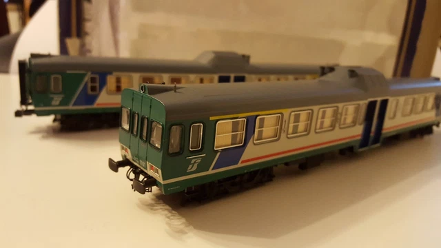 Lima Italie HO Motrice D'extrémité Sans Moteur - Autorail RGP Vert - Occasion