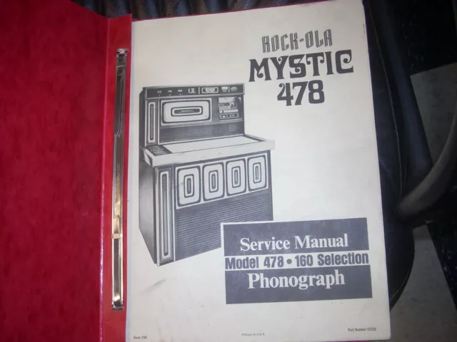 Rockola Jukebox Manual model 478