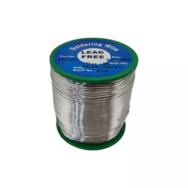 Lead Free Solder Wire Tin Fluxed Core 500g Rolls- 0.8mm / 1.2mm / 1.6mm / 3.25mm 2