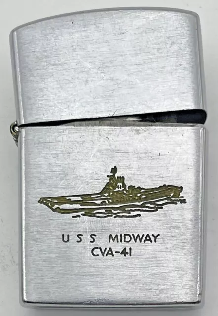 USS Midway CVA41 Vintage Konwal Super Lighter Japan Aircraft Carrier US Navy