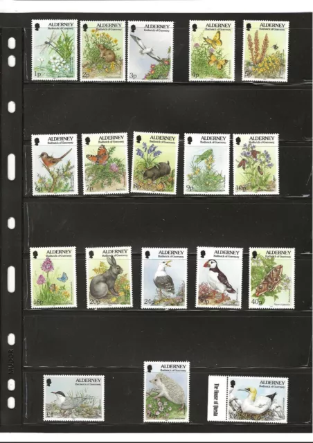 Alderney 1994  Flora And Fauna Set Mnh Includes High Face Value Stamps