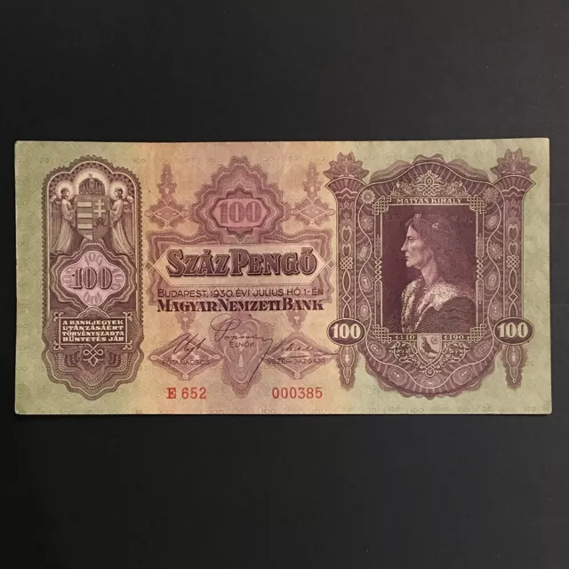 Hungary 100 pengo 1930 nice condition