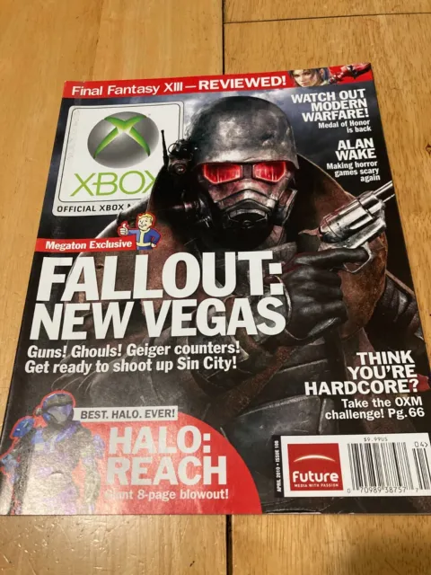 XBOX MAGAZINE Official April 2010 #108 Fallout New Vegas Alan Wake Halo Reach