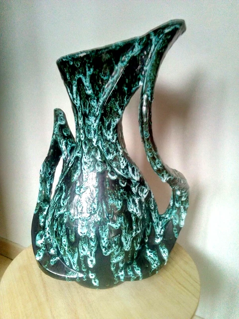 Grand Vase du XXe siècle Art nouveau, céramique Fat Lava H 47cm