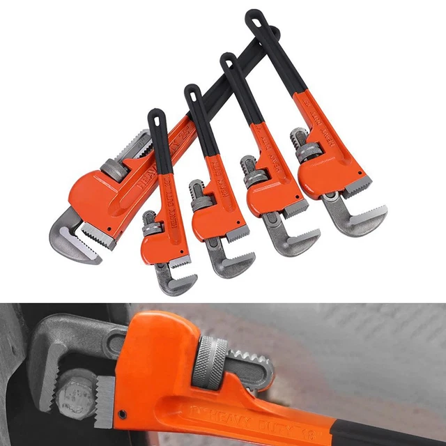 thumbnail image 2 of 3-Piece Heavy Duty Stilson Monkey Pipe Wrench Set - 10", 12" & 18" Adjustable Plumbing Spanners 2 of 3
