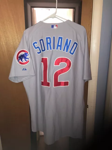 Authentic MLB Chicago Cubs Alfonso Soriano #12 Men’s Jersey Sz 48 XL Majestic