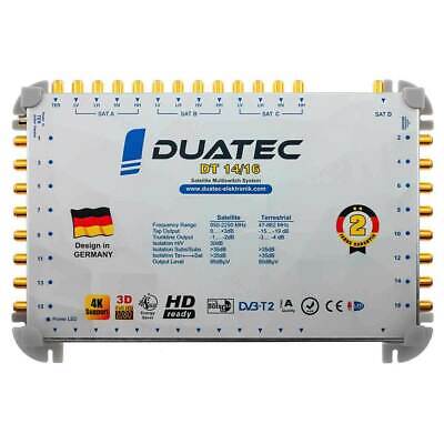 Duatec Multischalter 9/12 Switch Full HD 3D 4K UHD 12 Teilnehmer SAT Verteiler 