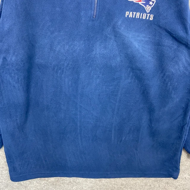 Felpa maglione New England Patriots da uomo extra large blu NFL 1/4 cerniera 3