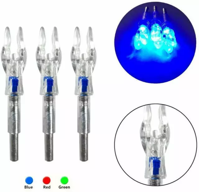 6pcs Arrow Nocks Set Archery Equipment Automatically Light Up LED Light BE