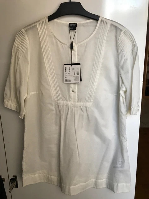 Top Chemisier Esprit Blanc Taille 38 NEUF avec étiquette