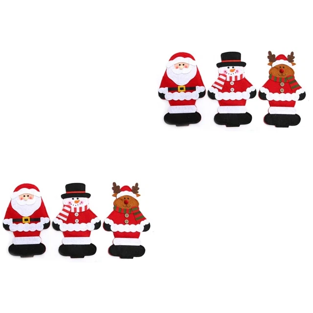 6 pcs De Noël Vacances Cuillère Poche De noël Argenterie